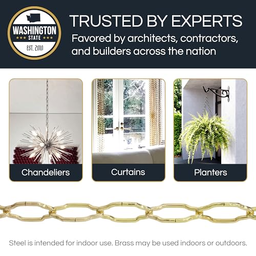 Image of RCH Hardware CH-S57-33-CO Steel Chandelier Chain, Copper (1 Foot)