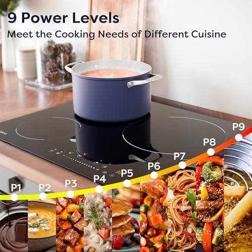 Image of CDV 30 Inch Induction Cooktop 4 Burners 8200W