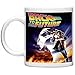 Mug avec poster du film Retour vers le futur Marty McFly DMC, Delorean Time Travel Movie souvenir des années 80