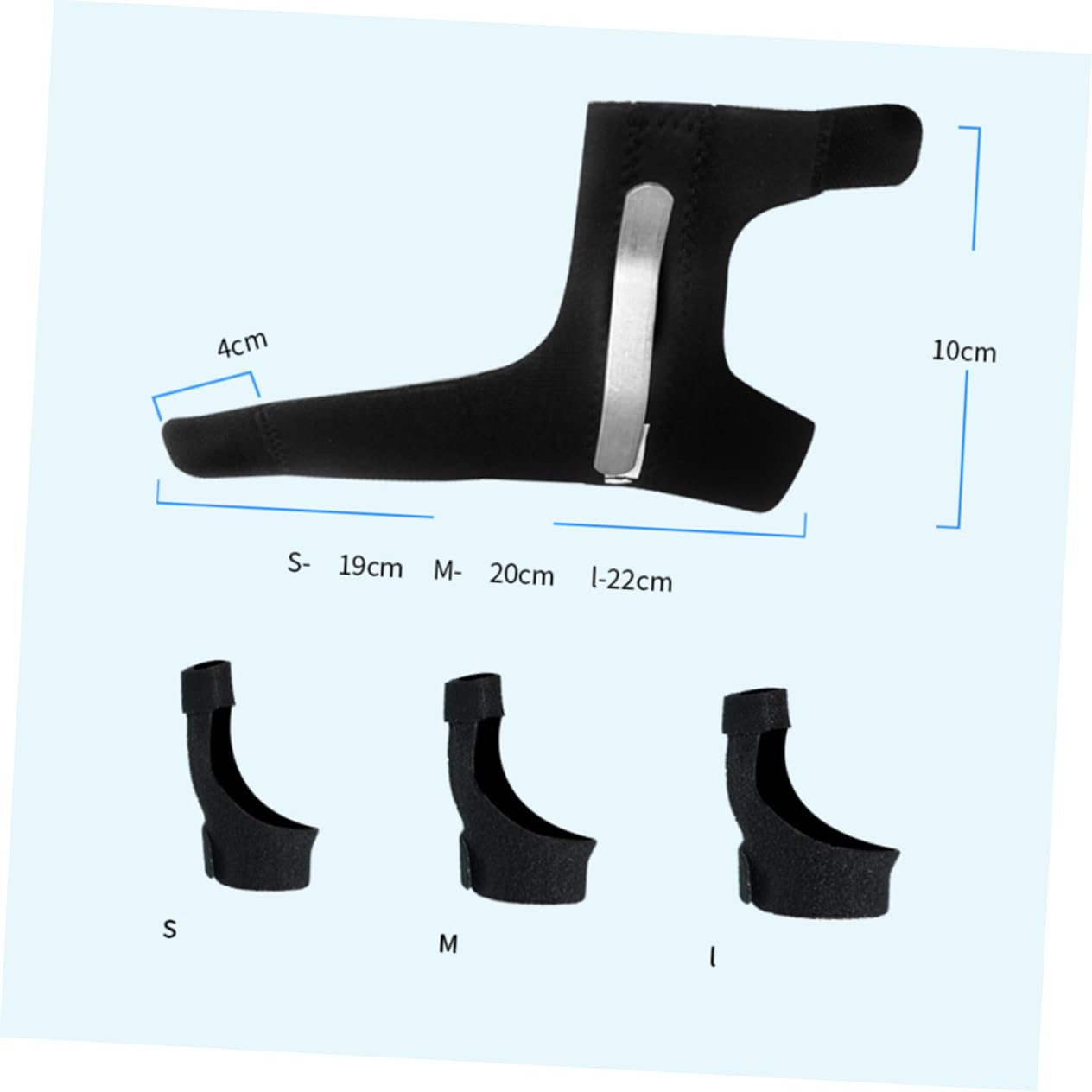 Healeved 1Pc Thumb Support Brace Finger Guard Splint for Treatment S Years Black Joint Stabilizer for Home Use for Fractures and Sprains