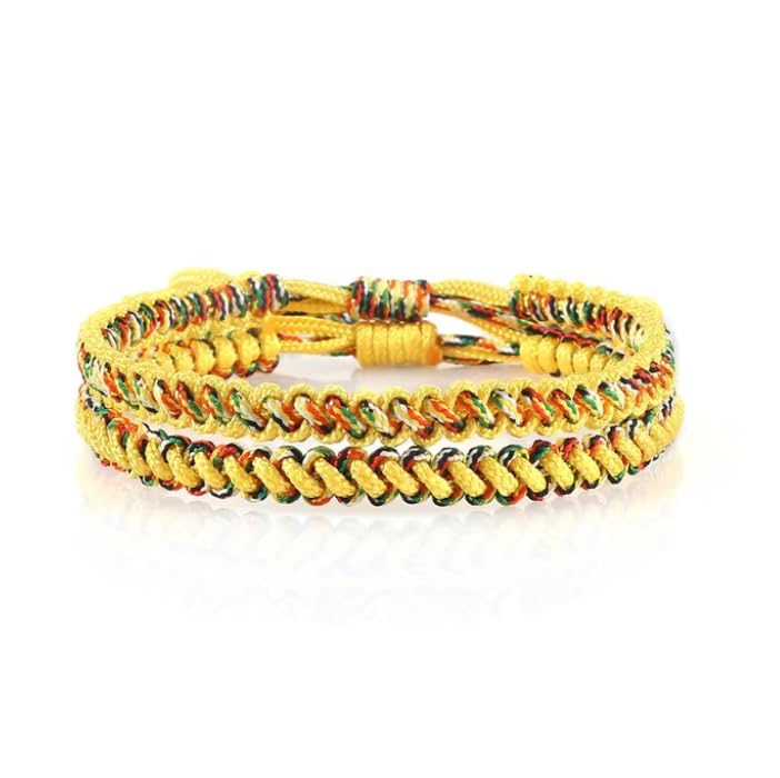 MOCHAMIK 2 unids/Set Cuerda Hilo Rojo Pulsera Tejida Hombres Mujeres Pulseras brazaletes Multicapa