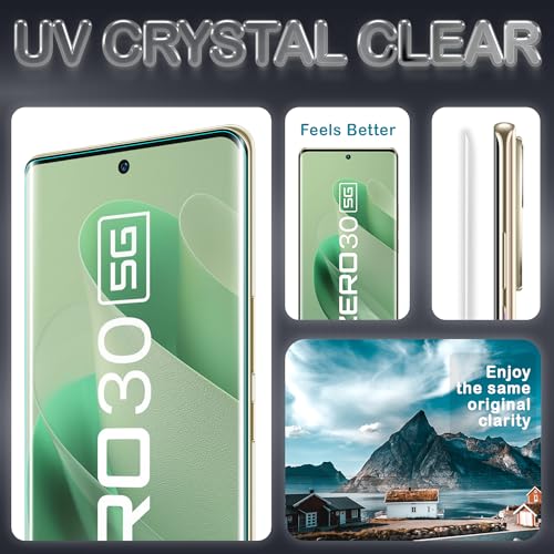 Image of FIRST MART Advanced HD+ UV Tempered Glass for Infinix Zero 30 5G (6.78 Inch) | UV Light Border Less Screen Protector | Easy Installation, (Pack of 1)
