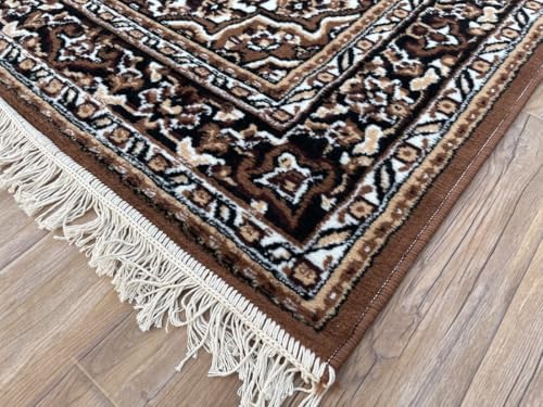 Image of TTC THREAD & TEXTURE CARPET Traditional Comfort: Power-Loomed Carpets for Living Room- Every Space Area Rug Color Gold Size 3x5 Feet (90x150cm)