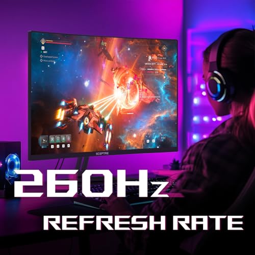 Image of New! Sceptre Curved 32 inch Prime Gaming Monitor 1080p 1500R 110% sRGB HDMI X2 up to 240Hz, DisplayPort X2 up to 260Hz FreeSync Premium 1ms Build-in Speakers, Machine Black 2027 (C325B-FW260D.A1)
