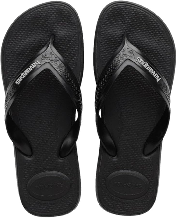 Havaianas Men Top Ink Flip Flops - Ink Splash Sandals - Ice Grey, 11/12W - Havaianas | Mens Top Ink Rubber Logo (Grey&frasl;Black) \u2013 Platinum Sports