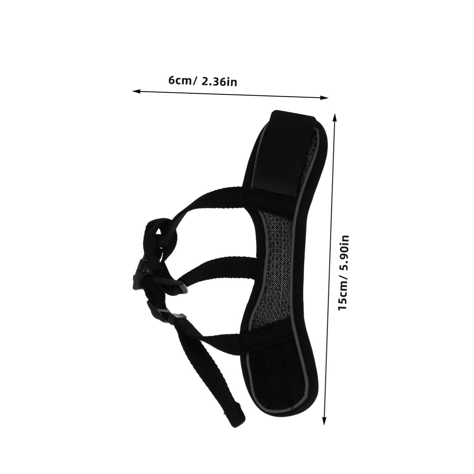 ibasenice Mesh Small Dog Muzzle Adjustable Strap for Barking Biting Chewing Control Comfortable Breathable Design Durable Pet Mouth Cover for Puppy Training Home Use S Black