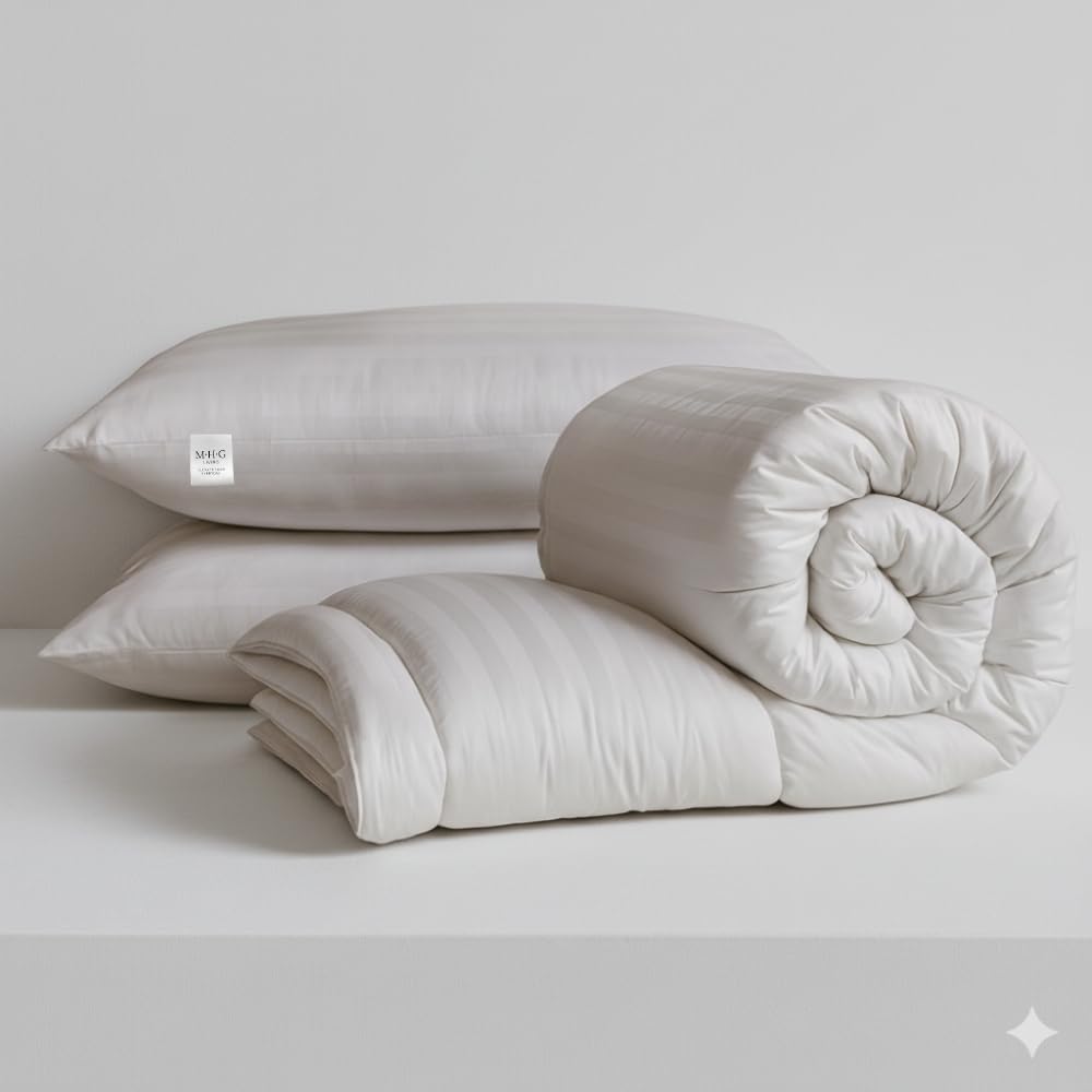 MHG Living - Double Duvet and Pillow Set - 1.5 Tog - White