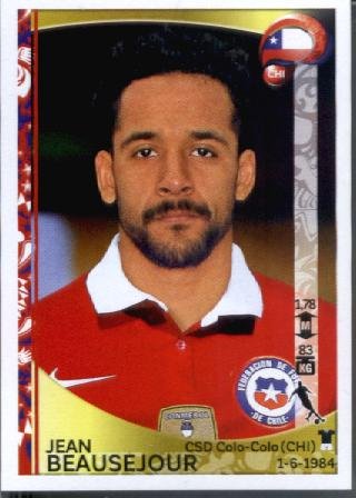 2016 Copa America Centenario #341 Jean Beausejour Chile Soccer Sticker