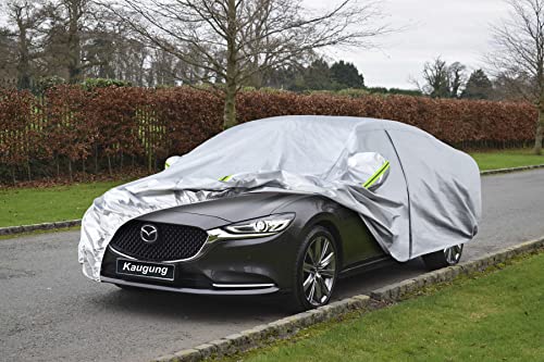 Image of Kaugung 6 Layers Car Cover Custom Fit Mazda 6 from 2002 to 2025, Waterproof All Weather Resistant Outdoor Indoor Sun Rain Dust Snow Protection.(USA Warehouse,Within 3-7 Days)
