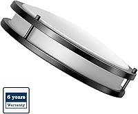 Vista 2 de Drosbey 24W LED Ceiling Light Fixture, 10 inch Flush Mount Ceiling Light for Bedroom, Kitchen, Bathroom, Hallway, 2200 Lumens, 5000K Daylight White
