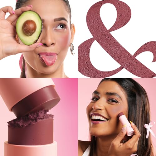 Image of Blue Heaven Kiss and Blush Lip, Cheek and Eye Tint with Avocado Oil and Mango Butter | 3 in 1 Lip and Cheek Tint Stick | Rich Smooth Formula | Easily Blendable Makeup Tint | Roasted Berry | 8.5gm