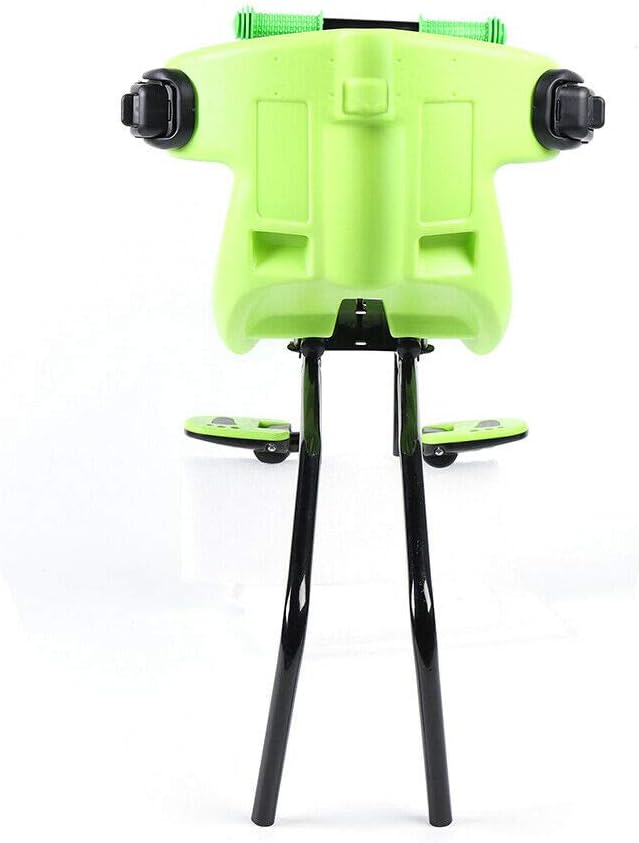 DYRABREST Child Bicycle Front Seat, Baby Bicycle Front Seat Adjustable Height Kids Bicycle Front Mount Baby Chair Carrier w Nonslip Handrail   Foot Pedal Fit for Mountain Bike Road Bike Image