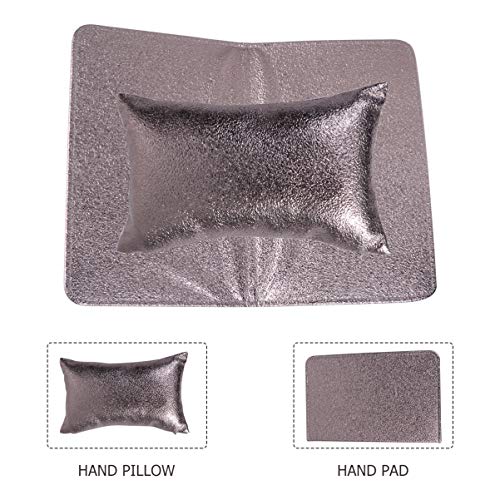 PIXNOR 2 Pcs Nail Art Travesseiro de MÃ£o BraÃ§o Descanso Titular Pad Pu Couro Descanso de MÃ£o Almo