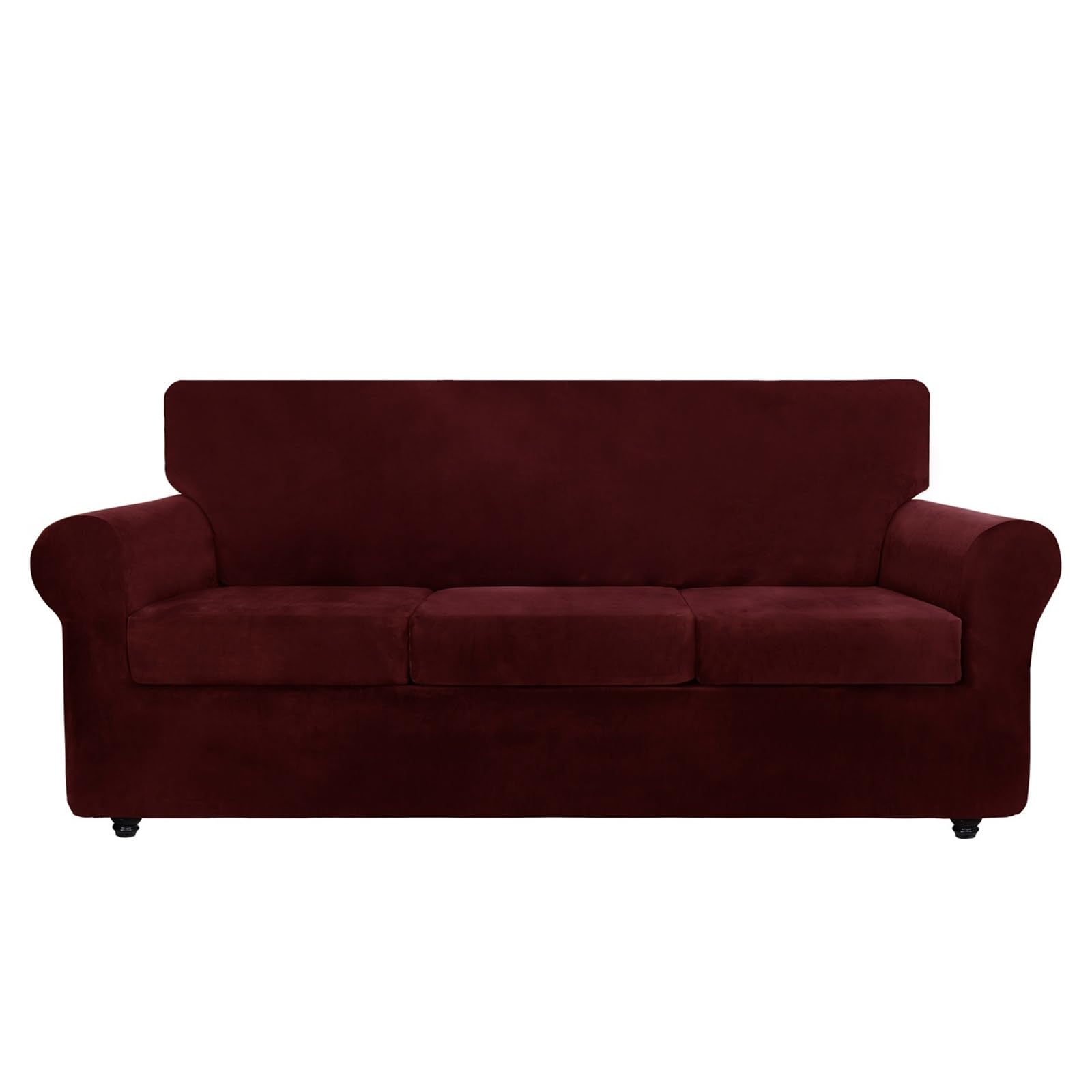 Housses canapé polyester élasthanne antidérapantes extensibles 4 pièces