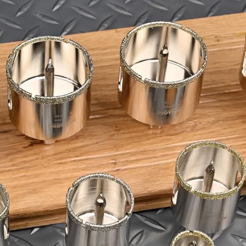 Image of MOLLOM 2-1 /8 inch (54mm) Diamond Hole Saw with 2 Pilot Drill Bit