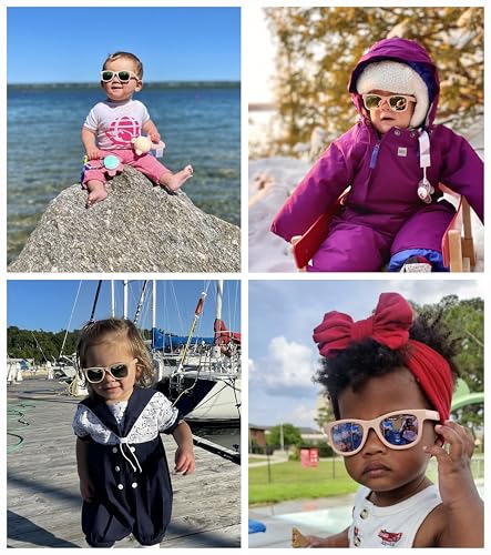 image for COCOSAND Flexible Polarized Baby Sunglasses with Strap UV Protection f