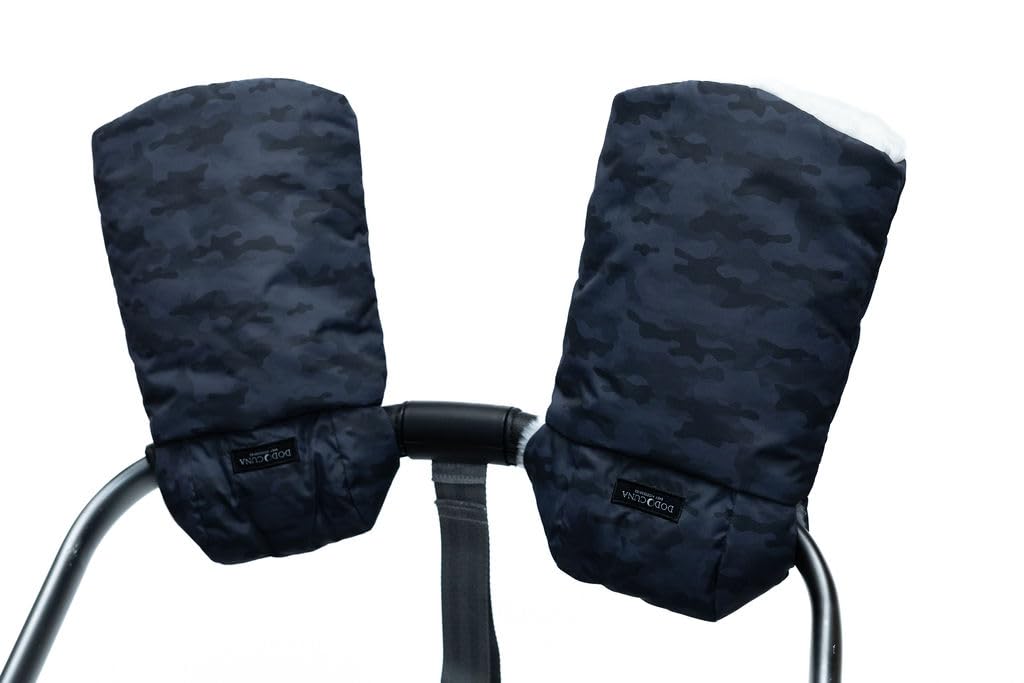 Hand Muff for Stroller Warmmuffs Gloves - Anti-Freeze Mittens for Handlebars, Water Repellent Hand Warmer Muff for Cold Weather, Plush Lined Stroller Warmmuffs (Colorful Flowers)