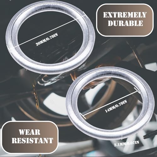 Image of 10 PCS Engine Oil Drain Plug Gasket, Automatic Transmission Oil Cooler Washer Drain Plug O-Ring Replacement for N0138157 Audi VW(14x20mm)