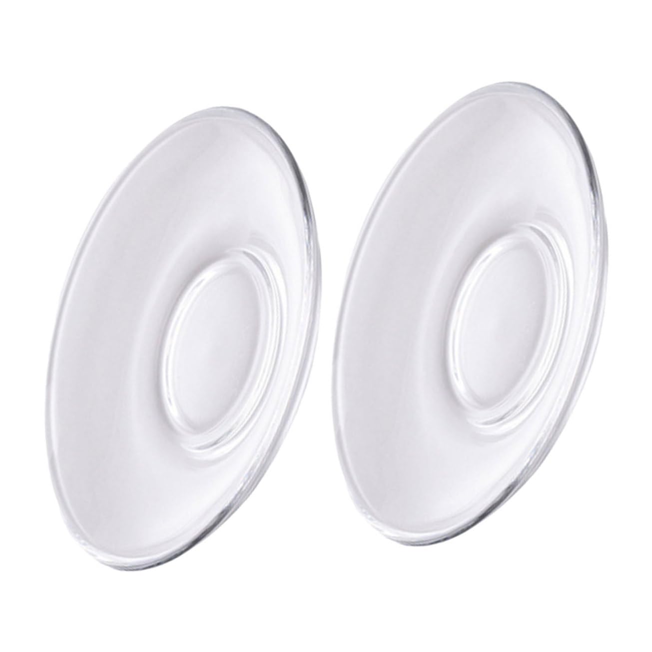 FELTECHELECTR 2pcs Transparent Glass Saucer Stylish Coaster for Teacups Snacks and Desserts for Home Tearoom Bar and Restaurant Use and Multipurpose Design