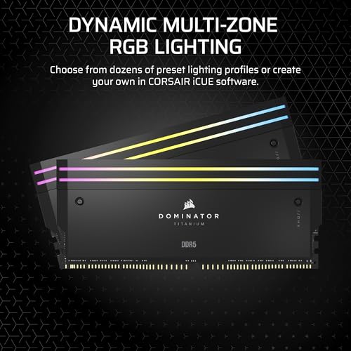 CORSAIR DOMINATOR TITANIUM DDR5 RGB Light Enhancement Kit – 2x Modules – 0GB RAM – CORSAIR iCUE Compatible – Black - Image 4