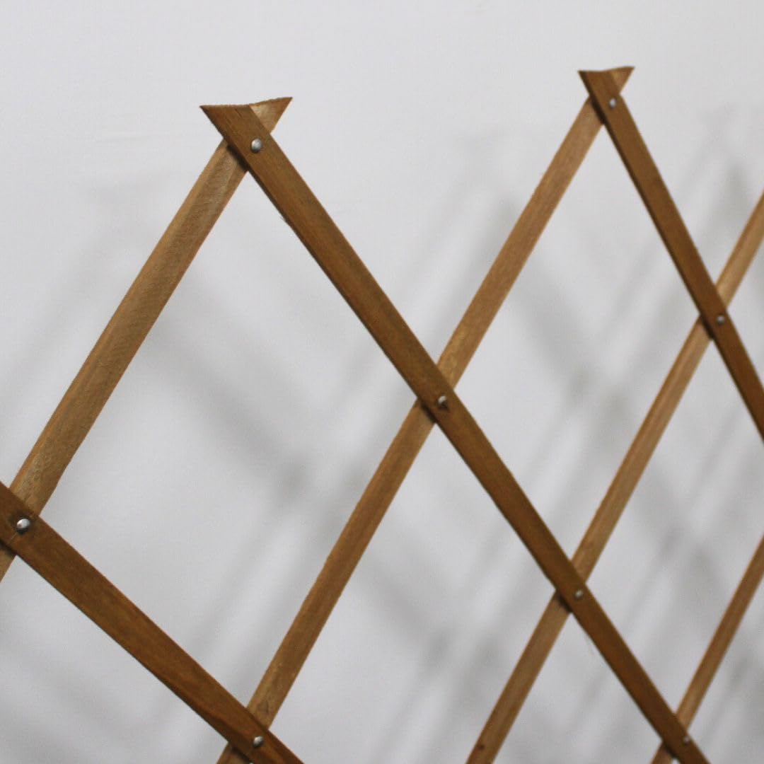 Celosía Extensible de Madera Elegante en Blanco - Decoración Versátil y Duradera para Jardín y Hogar (0,5X1,5M, Madera) — view 2