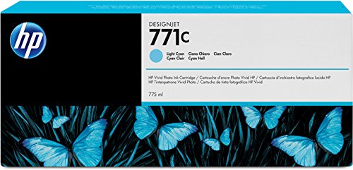 HP Ink Cyan 775ml 775 ml Cyan B6Y12A 775 ml Cyan DesignJet Ink Cartridge Pigment Based Ink 775 ML 1 pc - vue 2
