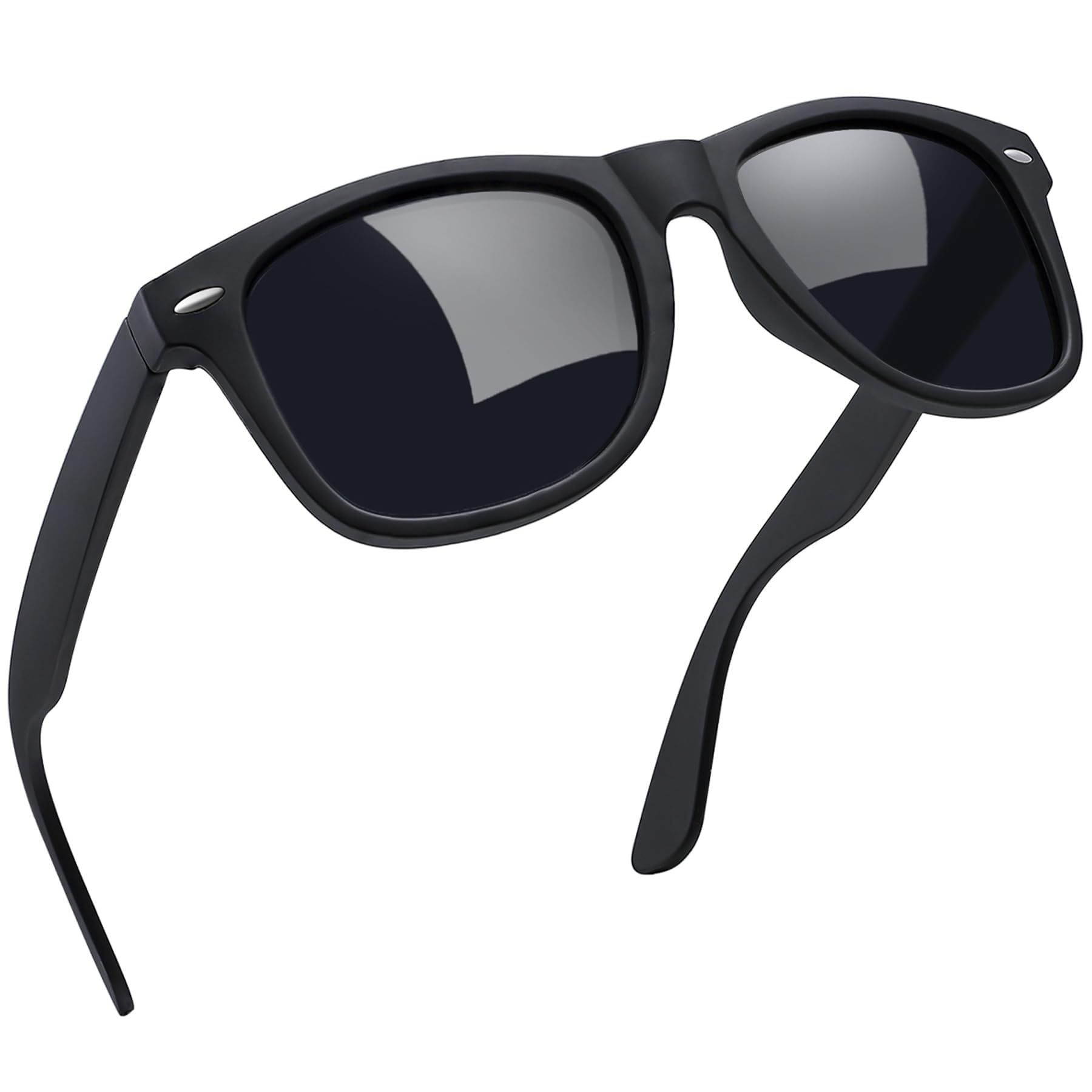 Joopin Square Polarised Sunglasses Mens UV Protection Unisex Retro Sunglasses Womens for Driving Hiking Fishing Sports 2026 (Black Grey)