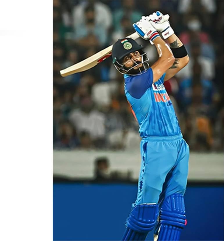 King Kohli Wall Sticker - Virat Kohli Cricket Player Poster - Self-Adhesive Sticker (30 cm, Pack of 1)-image-42