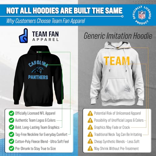 Image of Team Fan Apparel NFL Gameday Hoodie Pullover Sweatshirt for Men and Women | Officially licensed NFL Gameday fleece pullover - kangaroo pocket, ribbed cuffs, drawstring hood, unisex fit