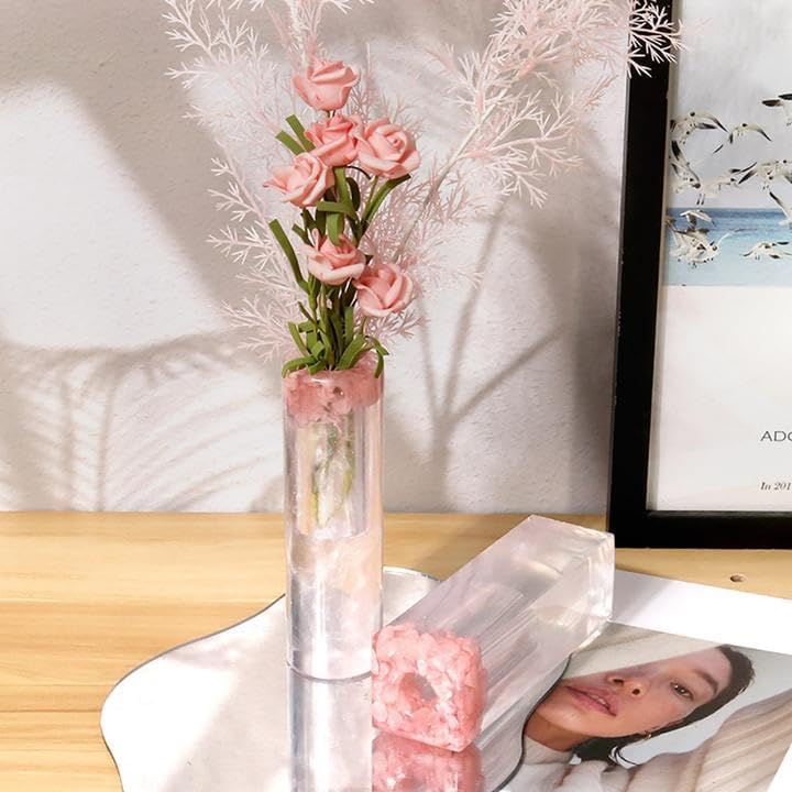 Miniatura 5 de Florero Moldes de silicona Cilindro de resina epoxi Moldes de arcilla de hormigón Florero Florero de yeso Moldes de cemento Moldes de portavelas