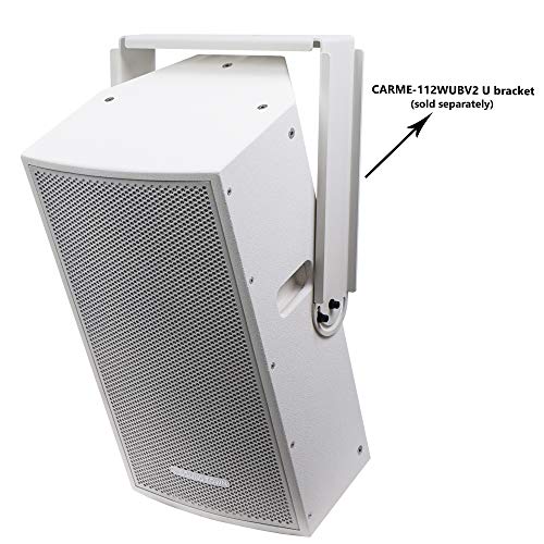 Image of Sound Town CARME Series 12 inch 2-Way Powered Professional PA DJ Speaker, White with Onboard DSP, Birch Plywood for Installation, Live Sound, Karaoke, Bar, Church