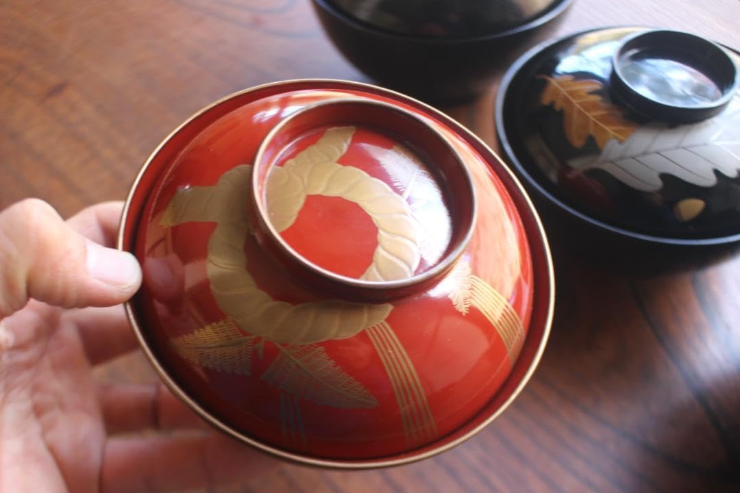 Amazon.co.jp: 小傷有 蒔絵椀など5点セット（検 輪島塗 蒔絵 椀