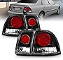 AmeriLite Taillights Black For Honda Accord - Passenger and Driver Side