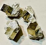 Natural Pyrite Crystal Cube Specimen from Valencia Spain, Genuine Raw Mineral Geode with Certificate
