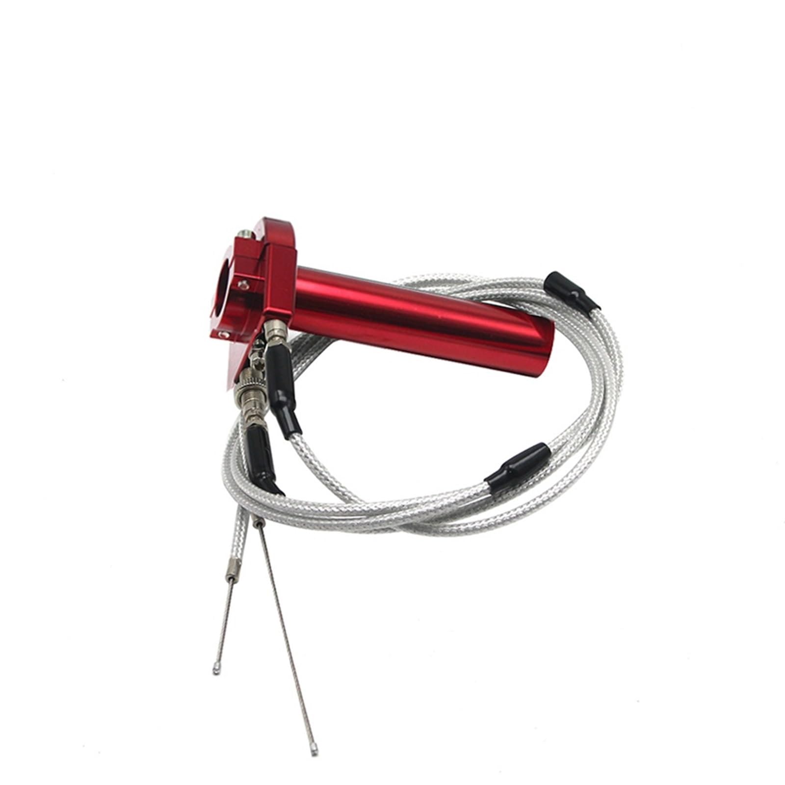 Puños de Motocicleta Puños Acelerador Aluminio CNC 22 mm para + 2 Cables Acelerador para ciclomotor, Scooter y Carreras Cubre Puños Moto