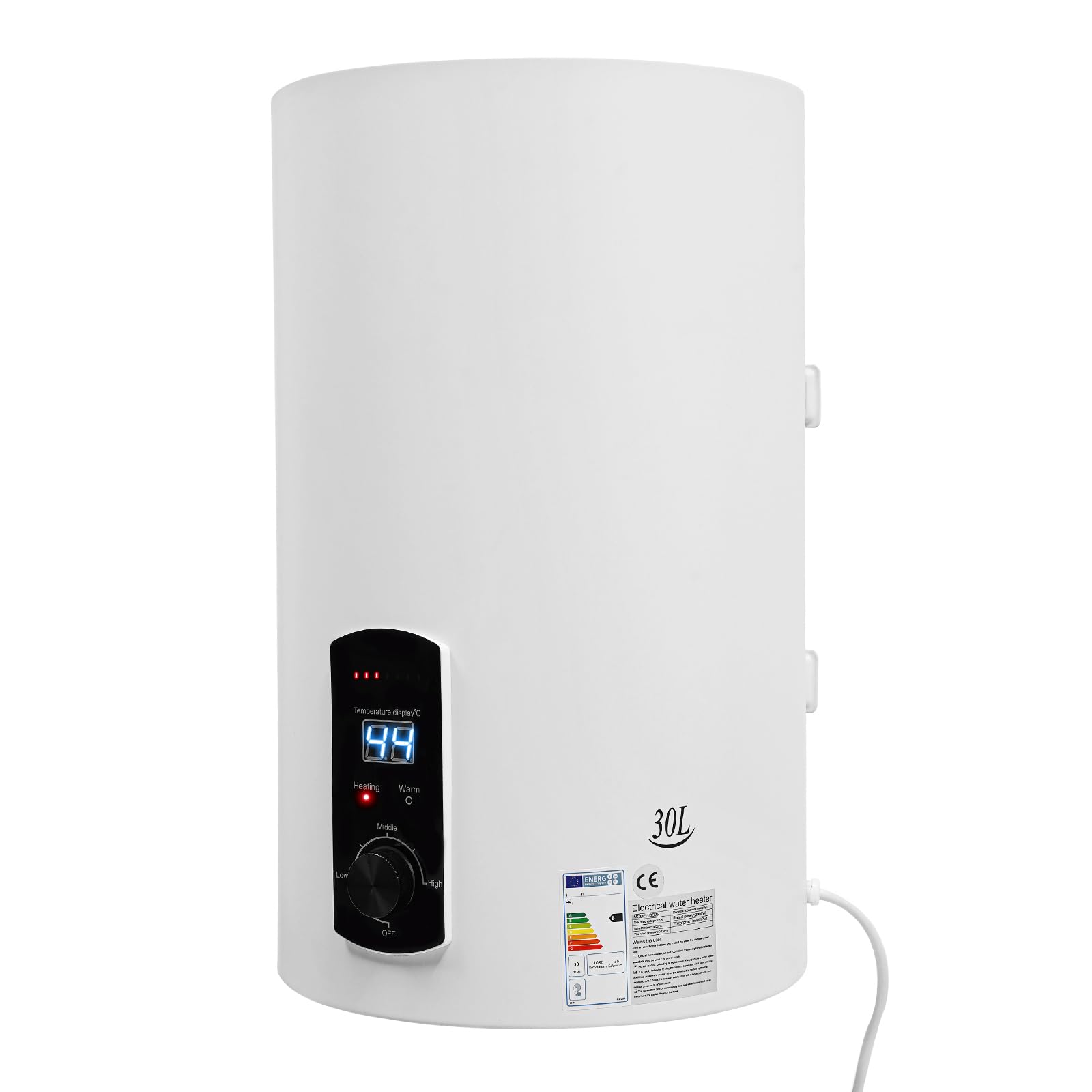 Calentador de agua con tanque de 2000 W con funda de hierro (capacidad del tanque 30 l) para cocinas, baños, bares, restaurantes, hoteles, peluquerías