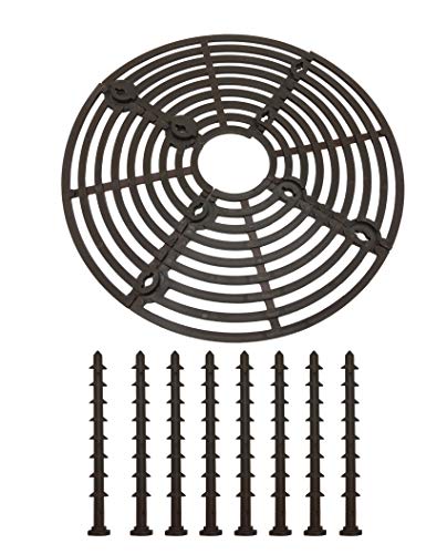 Plant Pot Grid Flower Pot Cover Baby Safety to Protect Children Pets Plant Brown 7.45” Pack of 2