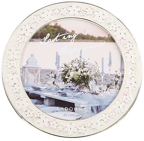 ラドンナ ブライダルフレーム BJ23 フラワー 丸フレーム ミニ ホワイト