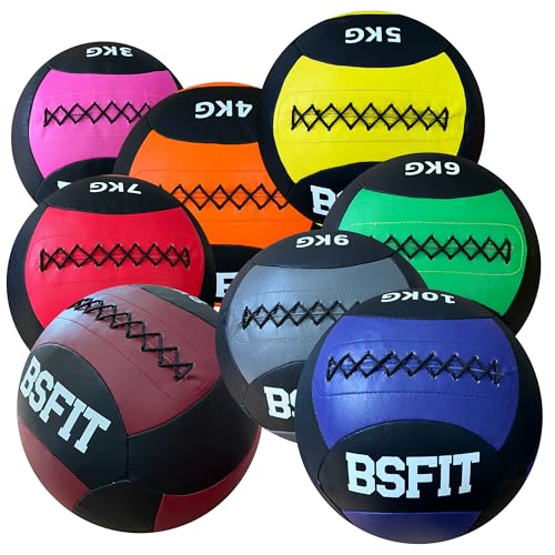 Wall Ball Balle de 6 kg Idéal pour exercices de fitness, renforcement et tonification musculaire Poignée antidérapante Workout Ballon médical – Image 5