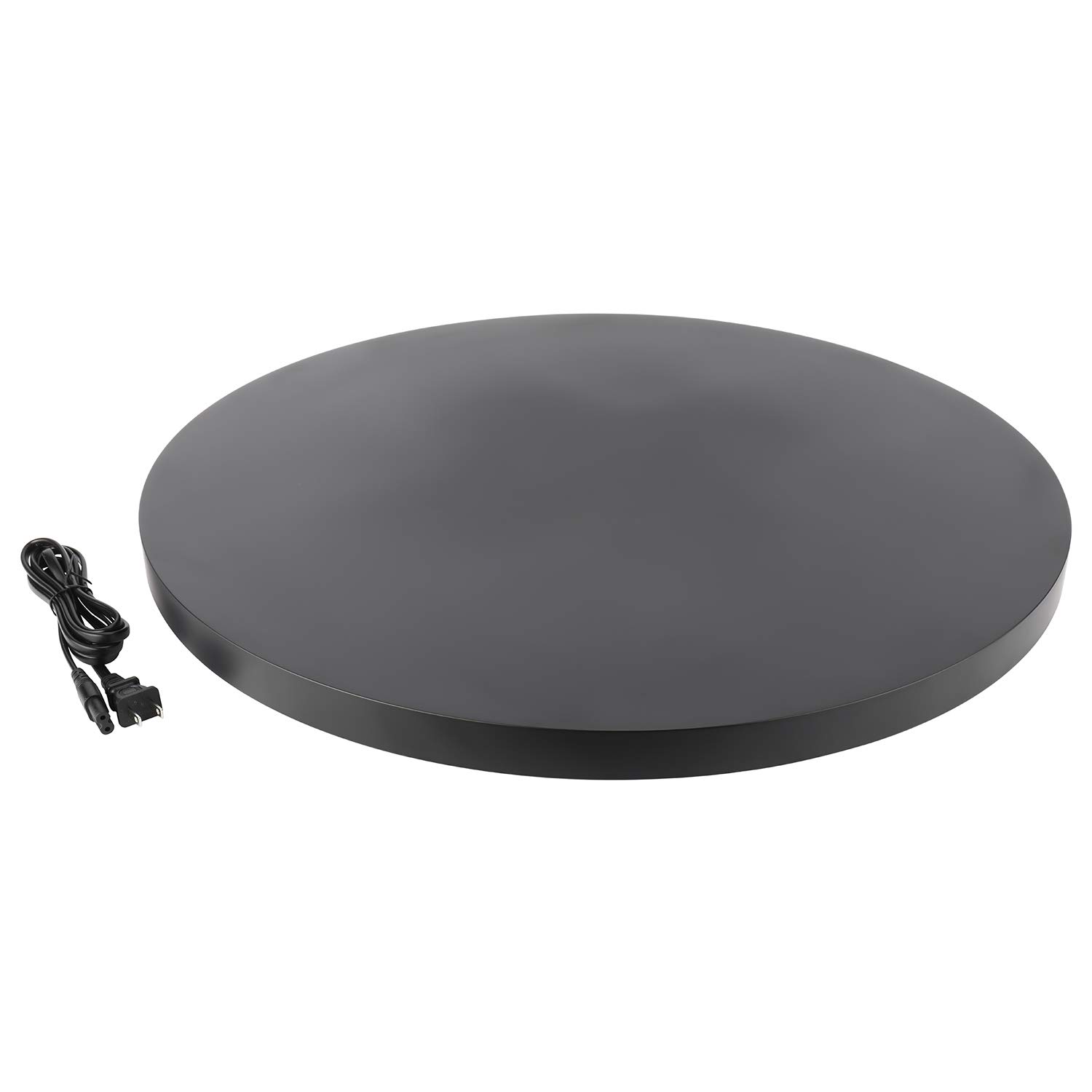 Photo 1 of Homend 110V Electric Motorized Rotating Turntable Display Stand, 88lb Load, 360 Degree Rotating in Either Direction, for Photography, Showcase (Black, 24inch/60cm) Black 24inch/60cm