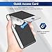 DMFLY Business Card Holder with Ultra Slim Design, Business Card Case with Premium PU Leather, Suit Pocket Metal Card Holder for Women/Men, Magnetic Closure Quick Access Cards, Small and Easy to Carry