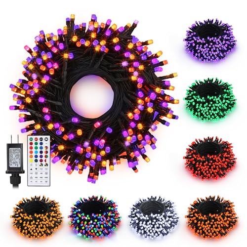 Zeiliuled Halloween Color Changing String Lights, 82Ft 200 Led Halloween Lights Outdoor With Remote cover