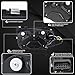 Autozensation Compatible with 1999-2005 VW Jetta/Bora Mk4, Left + Right Pair Headlamps Assembly, Glossy Black R8 Style Projector Headlights w/Fog Lamps