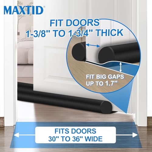 image for MAXTID Large Door Draft Stopper for Bottom of Doors 36” Under Door D