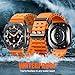 Getino Silicone Ocean Band Compatible with Galaxy Watch Ultra Bands 47mm, Soft Breathable Sport Strap Men Accessories for Samsung Watch Ultra Band Women, Orange, Black and Gray - 3 Pack