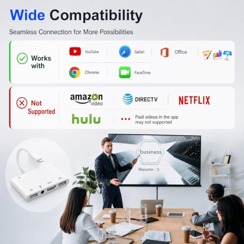 Image of Verilux 5 in 1 Light to HDMI Adapter for Compatible iOS Devices