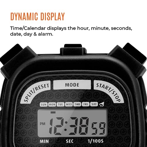 image for Marathon Adanac 3000 Digital Stopwatch Timer, Black - High Precision A