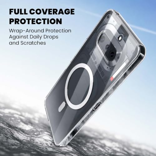 Image of DIZORO Crystal Clear Magnetic Compatible with Nothing 4a Back Cover case with Anti-Yellow (Compatible with Magsafe) Anti-Scratch | Shockproof Transparent Cover