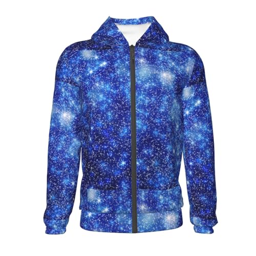 Blurred Star Snow Christmas Kids Pullover Hoodies Boys Zip Up Sweatshirts Girls Athletic Clothes with Pocket2