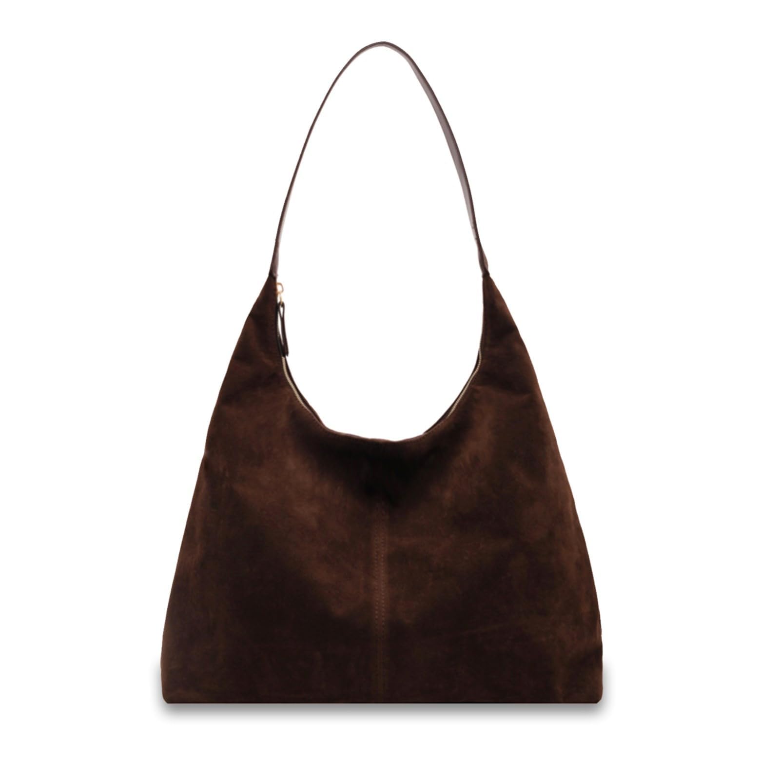 Aucuu Zamszowa torebka damska, vintage zamszowa torba na ramię, torby typu tote hobo, damskie torby na ramię retro o dużej pojemności do pracy, podróży, zakupów